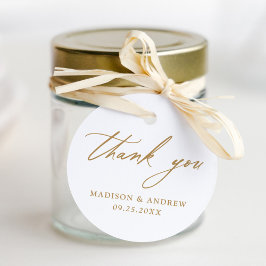 エレガント金ゴールド書結婚の感謝 フェイバータグ