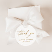 エレガント金ゴールド書結婚の感謝 フェイバータグ