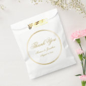 エレガント金ゴールド書結婚の感謝 フェイバーバッグ (封をした状態)