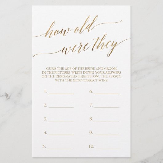 エレガント金ゴールド書道の古さ (正面)