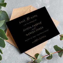 エレガント金ゴールド書道クラシックブ結婚ラック セーブザデート