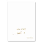 エレガント金ゴールド書道メニューオプション座席表 テーブルナンバー (正面)