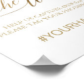 エレガント金ゴールド書道共有ザラブサイン ポスター