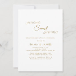 エレガント金ゴールド書道引っ越し祝いパーティーパーティー 招待状