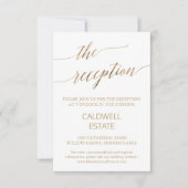 エレガント金ゴールド書道披露宴エンクロージャカード 招待状 (正面)