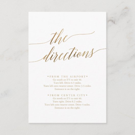 エレガント金ゴールド書道用囲いカード エンクロージャーカード (正面)