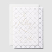 エレガント金ゴールド書道結婚オーバーレイ ベラム紙招待状 (オフセット (招待状))