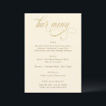 エレガント金ゴールド書道高級結婚バーメニュー メニュー<br><div class="desc">上品なエレガンスの雰囲気にクリームと金ゴールドのバー結婚メニューサインを堪能しよう。この5x7の最高傑作は、忘れられないデザイン体験のステージを設定する豪華な書のスクリプトを特徴とする、豊かで思慮深いの証である。クリーミーなキャンバスを背景に、金ゴールド書道は優雅に踊り、豪華なtouchをすべての詳細に加える。このバーのメニューサインは、クラシックの美学と洗練さモダンれたシームレスに調和し、お祝いに最適なデザイン。カクテルやワイン素晴らし、絶妙なスピリッツなど、お客様の好みを反映した雰囲気の中で様々な飲み物をご用意。書によって補完されたクリームと金ゴールドの融合華美は、イベントの贅沢の本質を捉えた絶妙なビジュアルセンターピースを作り出す。私たちのクリームと金ゴールドの結婚バーメニューサインは普通を超え、すべての一口を経験し、すべての選択を喜ばしく作る。バーのプレゼンテーションを魅力的な追加で高め、視覚的な魅力とお祝いの美意識に完璧に合ったキュレーションの両方の選択肢を提供。</div>