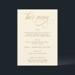 エレガント金ゴールド書道高級結婚バーメニュー メニュー<br><div class="desc">上品なエレガンスの雰囲気にクリームと金ゴールドのバー結婚メニューサインを堪能しよう。この5x7の最高傑作は、忘れられないデザイン体験のステージを設定する豪華な書のスクリプトを特徴とする、豊かで思慮深いの証である。クリーミーなキャンバスを背景に、金ゴールド書道は優雅に踊り、豪華なtouchをすべての詳細に加える。このバーのメニューサインは、クラシックの美学と洗練さモダンれたシームレスに調和し、お祝いに最適なデザイン。カクテルやワイン素晴らし、絶妙なスピリッツなど、お客様の好みを反映した雰囲気の中で様々な飲み物をご用意。書によって補完されたクリームと金ゴールドの融合華美は、イベントの贅沢の本質を捉えた絶妙なビジュアルセンターピースを作り出す。私たちのクリームと金ゴールドの結婚バーメニューサインは普通を超え、すべての一口を経験し、すべての選択を喜ばしく作る。バーのプレゼンテーションを魅力的な追加で高め、視覚的な魅力とお祝いの美意識に完璧に合ったキュレーションの両方の選択肢を提供。</div>