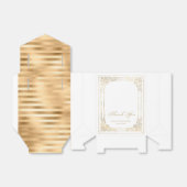 エレガント金ゴールド枠のスクリプト白結婚の感謝 フェイバーボックス (折り畳みなし)