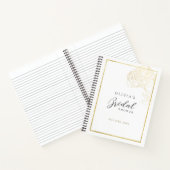 エレガント金ゴールド枠の牡丹ブライダルシャワーギフトリスト ノートブック (内部)