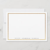エレガント金ゴールド枠不動産仲介業者パーソナライズされた具 ノートカード (裏面)