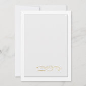 エレガント金ゴールド枠宗教招待状 招待状 (裏面)