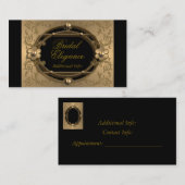 エレガント金ゴールド枠 予約カード (正面/裏面)