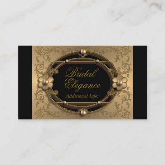 エレガント金ゴールド枠 予約カード (正面)