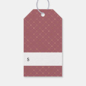 エレガント金ゴールド植物学フローラ価格ラベル ギフトタグ (裏面)