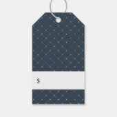 エレガント金ゴールド植物学フローラ価格ラベル ギフトタグ (裏面)