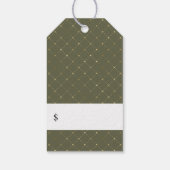 エレガント金ゴールド植物学フローラ価格ラベル ギフトタグ (裏面)