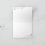 エレガント金ゴールド植物葉感謝してい写真 サンキューカード (内部)