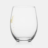 エレガント金ゴールド水玉模様 ステムなしワイングラス (左)