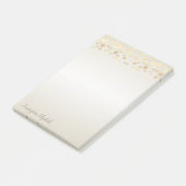 エレガント金ゴールド水玉模様,紙吹雪パーソナライズされた ポストイット (アングル)