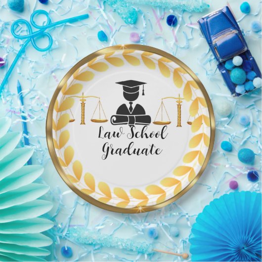 エレガント金ゴールド法科大学院紙 ペーパープレート (パーティー)