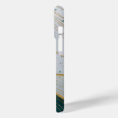 エレガント金ゴールド波オン深い緑抽象芸術 Case-Mate iPhoneケース (裏面 / 左)