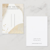 エレガント金ゴールド淡い色の抽象芸術シェイプのヘアピン表示 名刺 (正面/裏面)