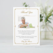 エレガント金ゴールド渦サンキューカード |色の編集 サンキューカード (スタンド正面)