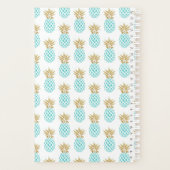 エレガント金ゴールド熱帯パイナップル プランナー手帳 (裏面)