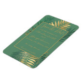 エレガント金ゴールド熱帯葉の日を保存 マグネット (左側)