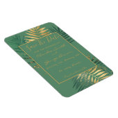 エレガント金ゴールド熱帯葉の日を保存 マグネット (右側)