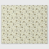 エレガント金ゴールド王室のクラウンクイーンビー ラッピングペーパー (フラット)