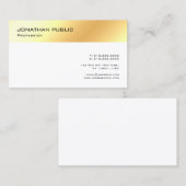 エレガント金ゴールド白テンプレートプロフェッショナルモダン 名刺 (正面/裏面)