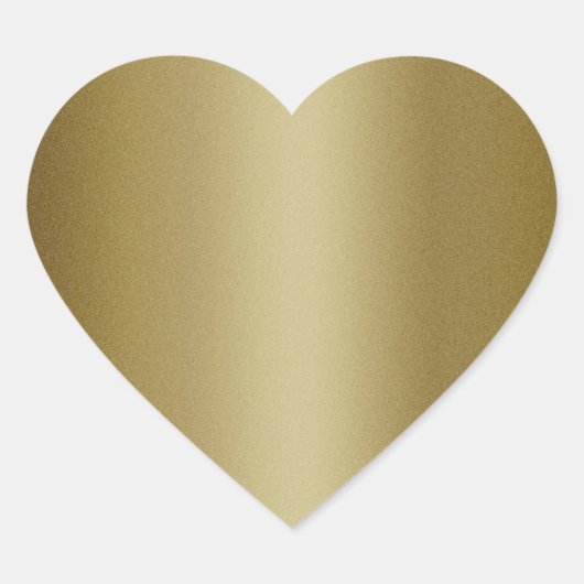 エレガント金ゴールド空白のグリッターシール ハートシール (正面)