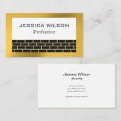 エレガント金ゴールド箔石建築名刺 名刺 (正面/裏面)