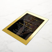 エレガント金ゴールド箔結婚式招待状 箔招待状 (回転した状態)