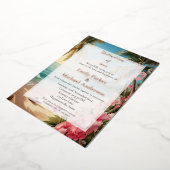 エレガント金ゴールド箔結婚式招待状 箔招待状 (回転した状態)