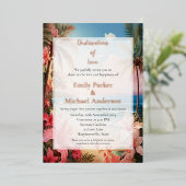 エレガント金ゴールド箔結婚式招待状 箔招待状 (立ち正面)