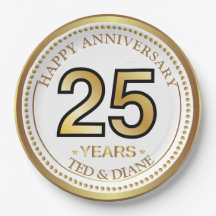 エレガント金ゴールド紙プレートと編集可能文字