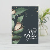 エレガント金ゴールド紙吹雪の企業の葉 シーズンカード (スタンド正面)