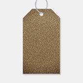 エレガント金ゴールド紙吹雪フローラブライダルシャワーラベル ギフトタグ (裏面)