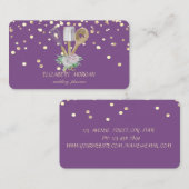 エレガント金ゴールド紙吹雪ベーカリーハンドツール 名刺 (正面/裏面)