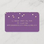 エレガント金ゴールド紙吹雪ベーカリーハンドツール 名刺 (裏面)