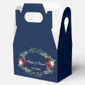 エレガント金ゴールド紙吹雪ラブブルグンディ結婚ズ フェイバーボックス (オープン)