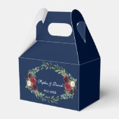 エレガント金ゴールド紙吹雪ラブブルグンディ結婚ズ フェイバーボックス (正面サイド)