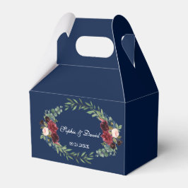 エレガント金ゴールド紙吹雪ラブブルグンディ結婚ズ フェイバーボックス