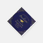 エレガント金ゴールド紙吹雪 スタンダードカクテルナプキン (角)