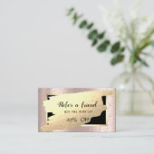 エレガント金ゴールド紙吹雪、ブラシストロークバラ金ゴールド 紹介カード (スタンド正面)