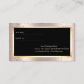 エレガント金ゴールド紙吹雪、ブラシストロークバラ金ゴールド 紹介カード (裏面)